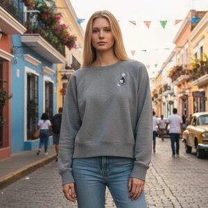 Uniqlo UT x Disney | Mickey Mouse Sweatshirt | Gray | Size M